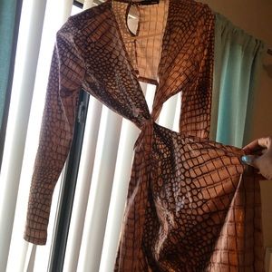 Snake Skin Mini Dress